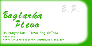 boglarka plevo business card